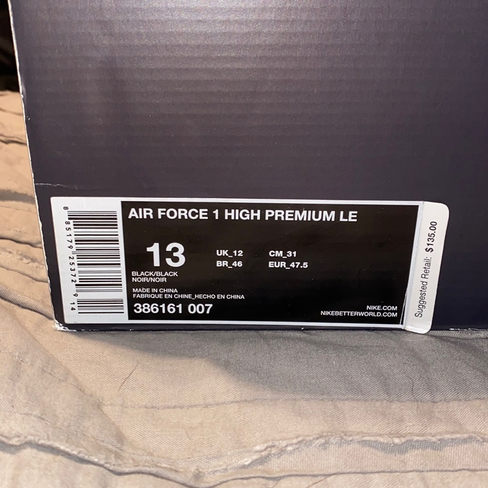 Nike AF1 Premium le - Black Men’s size 13 - Picture 10 of 10
